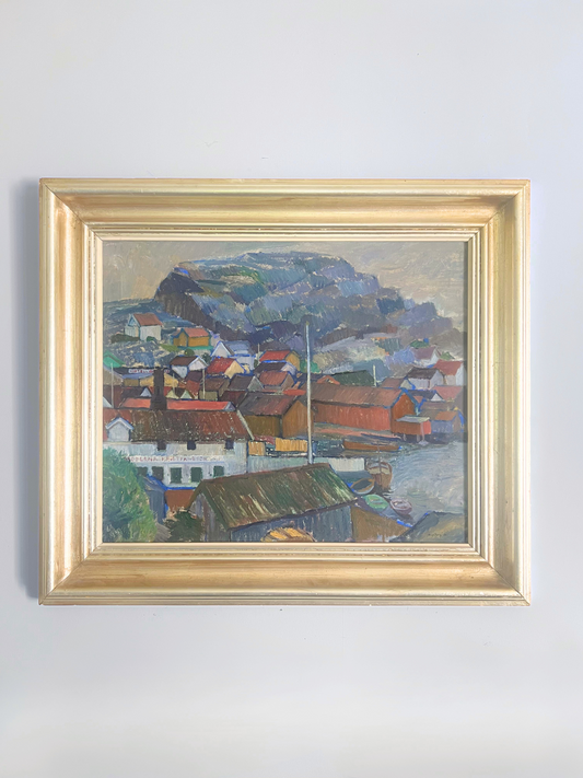 Islet Harbour, Inga Berg (1912–1995), Swedish, oil on canvas, 1950