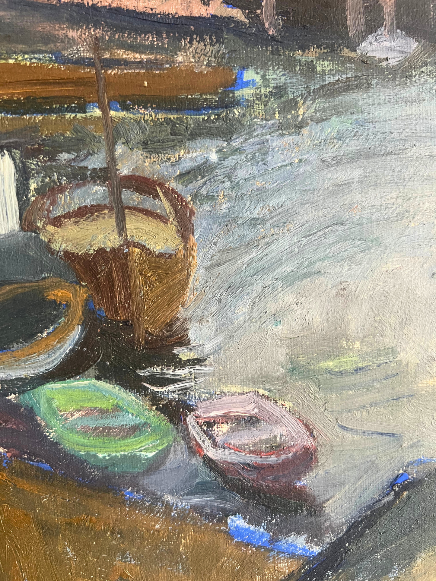 Islet Harbour, Inga Berg (1912–1995), Swedish, oil on canvas, 1950