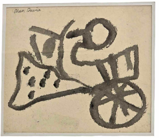 Monochrome Abstract, Alan Davie (1920-2014), British, gouache on paper,