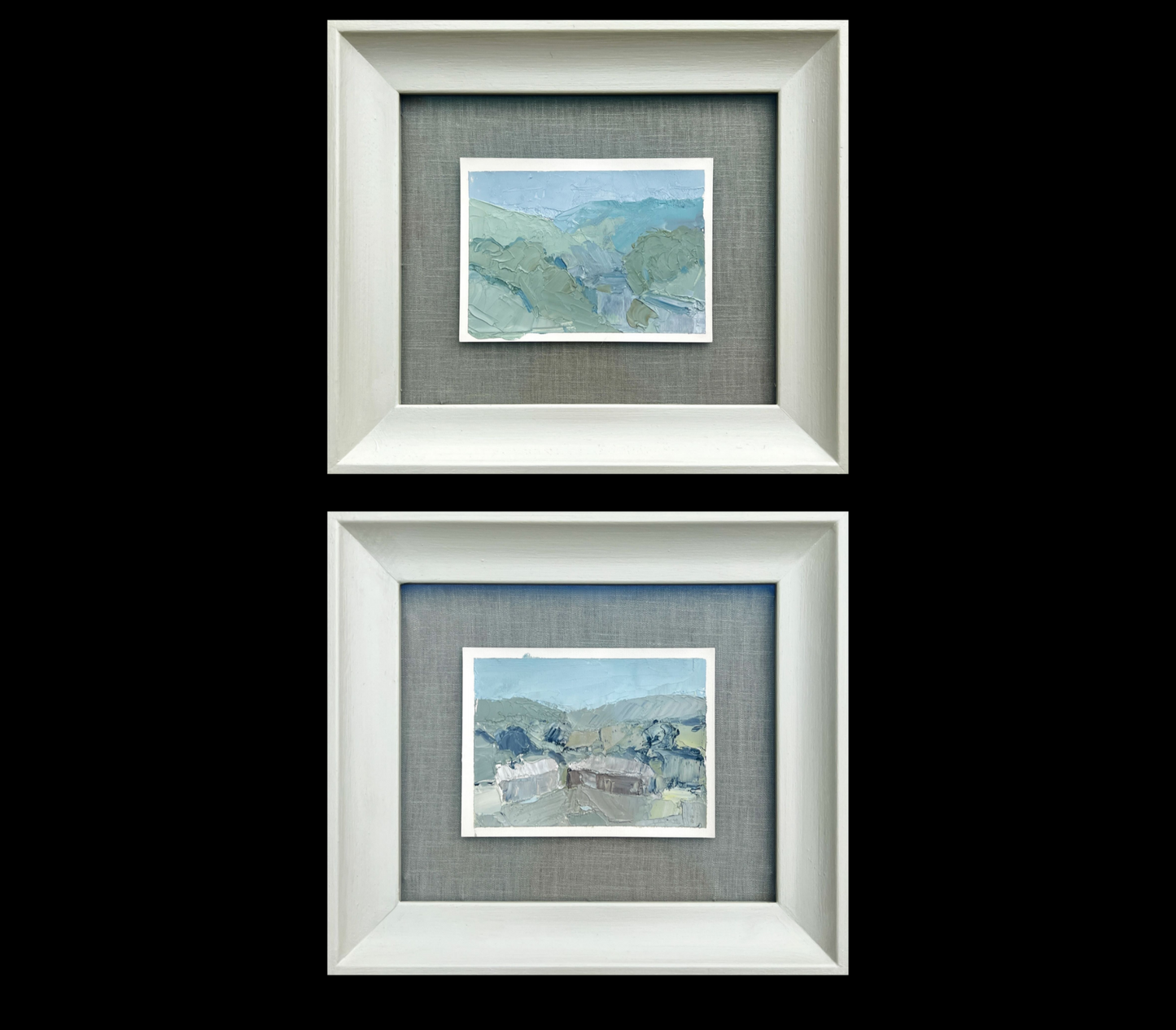 Pennine Pair, Bernard Myers ARCA (1925–2007), British, oil on canvas card