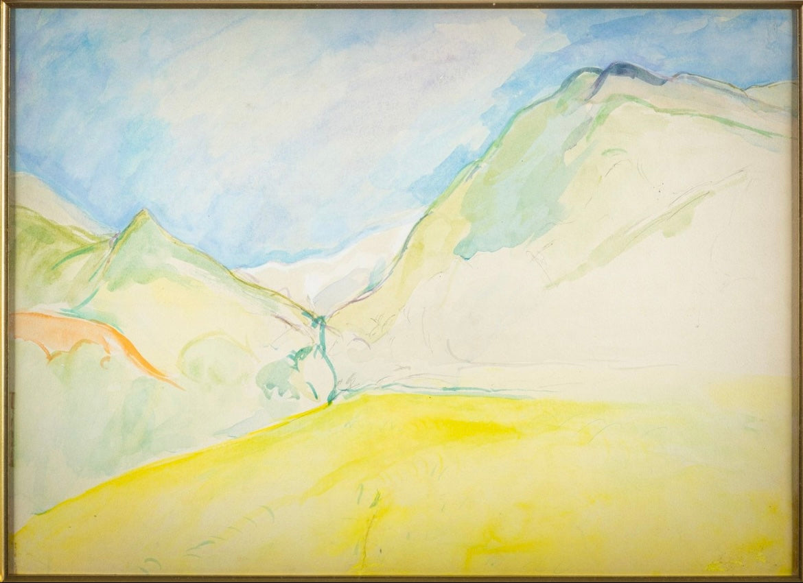 Mountain Landscape, Edward Wolfe RA (1897–1982), South African/British, watercolour on paper