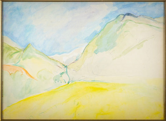Mountain Landscape, Edward Wolfe RA (1897–1982), South African/British, watercolour on paper
