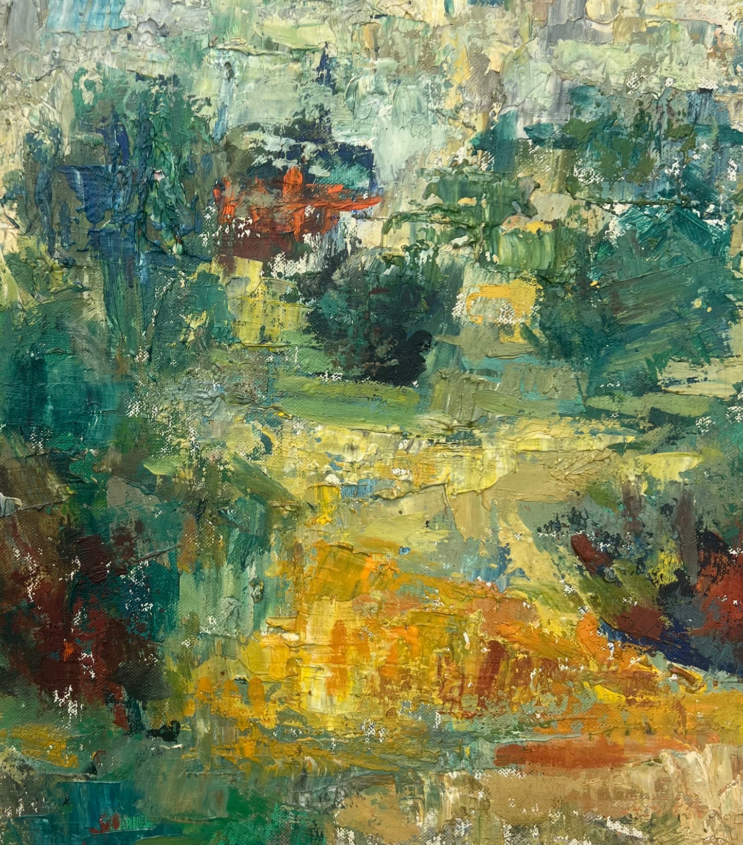 Oliveraie, Richard Bellias (French, 1921–1974), oil on canvas, signed lower edge