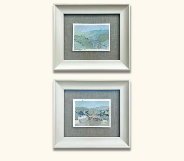 Pennine Pair, Bernard Myers ARCA (1925–2007), British, oil on canvas card