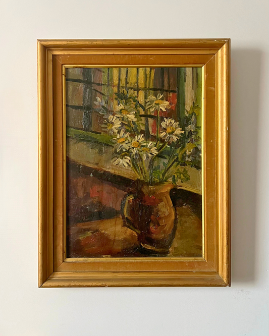 Still Life with Daisies (20th Century), Continental School, oil on canvas