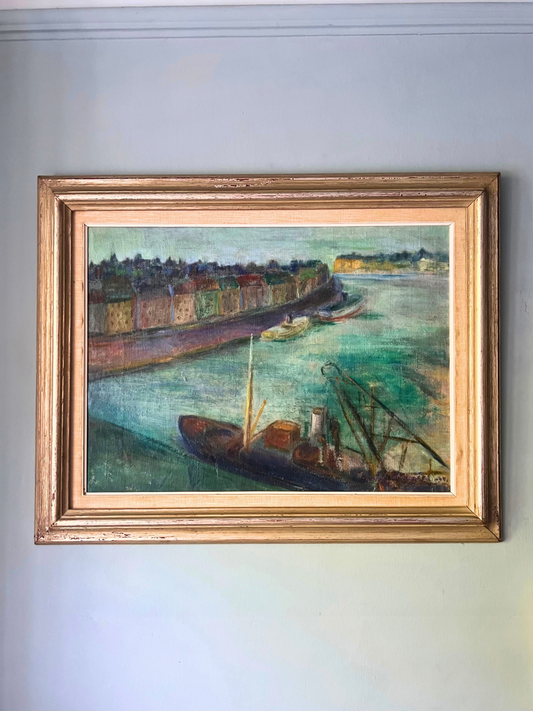 View from Isaac’s Studio, Skeppsbron (1944) Annica Börjegärd, Swedish, Oil on Canvas