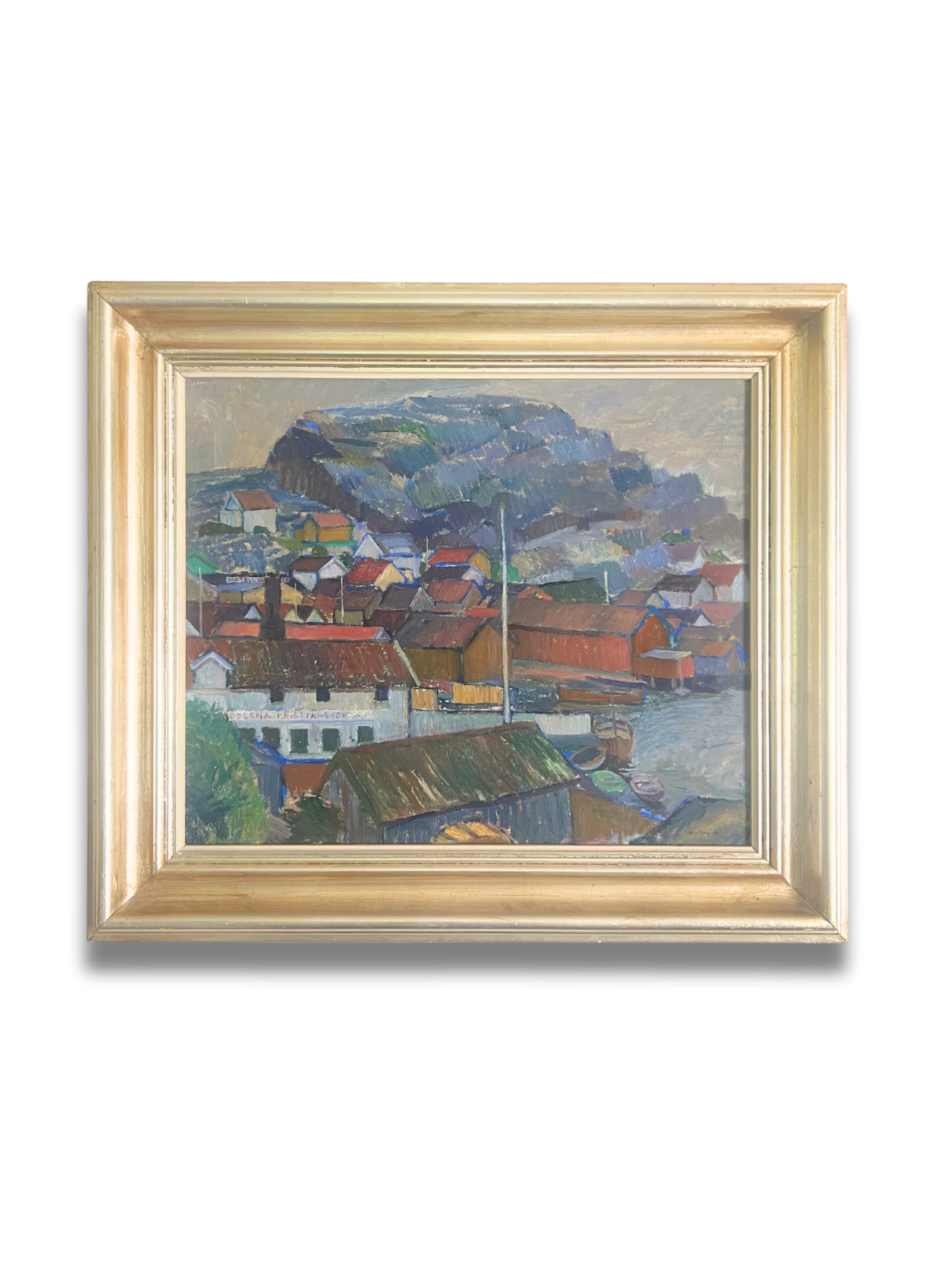 Islet Harbour, Inga Berg (1912–1995), Swedish, oil on canvas, 1950