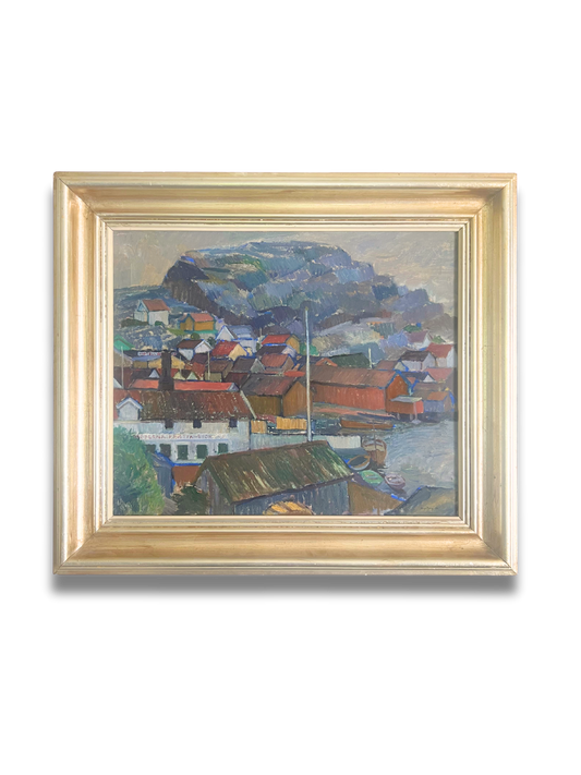 Islet Harbour, Inga Berg (1912–1995), Swedish, oil on canvas, 1950
