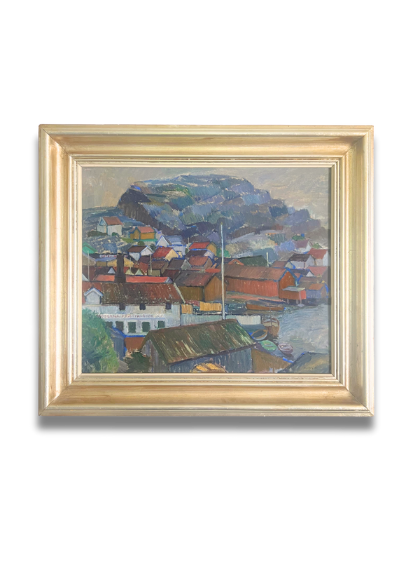 Islet Harbour, Inga Berg (1912–1995), Swedish, oil on canvas, 1950