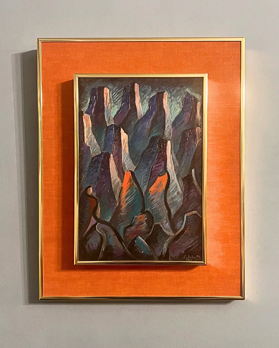 Telúrico (Landscape Abstraction), Lotte Schulz (1925–2016), Paraguayan, oil on board