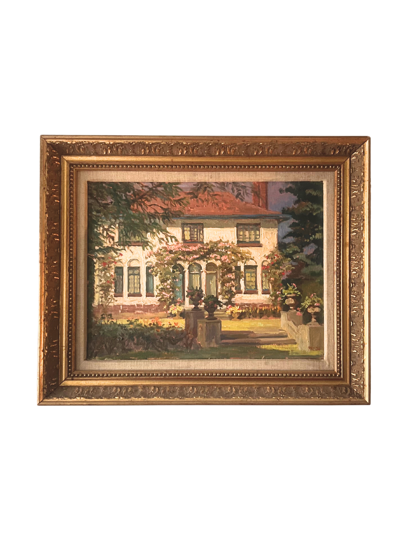 Garden House, Tessa Spencer Pryse RBA, British, oil on canvas