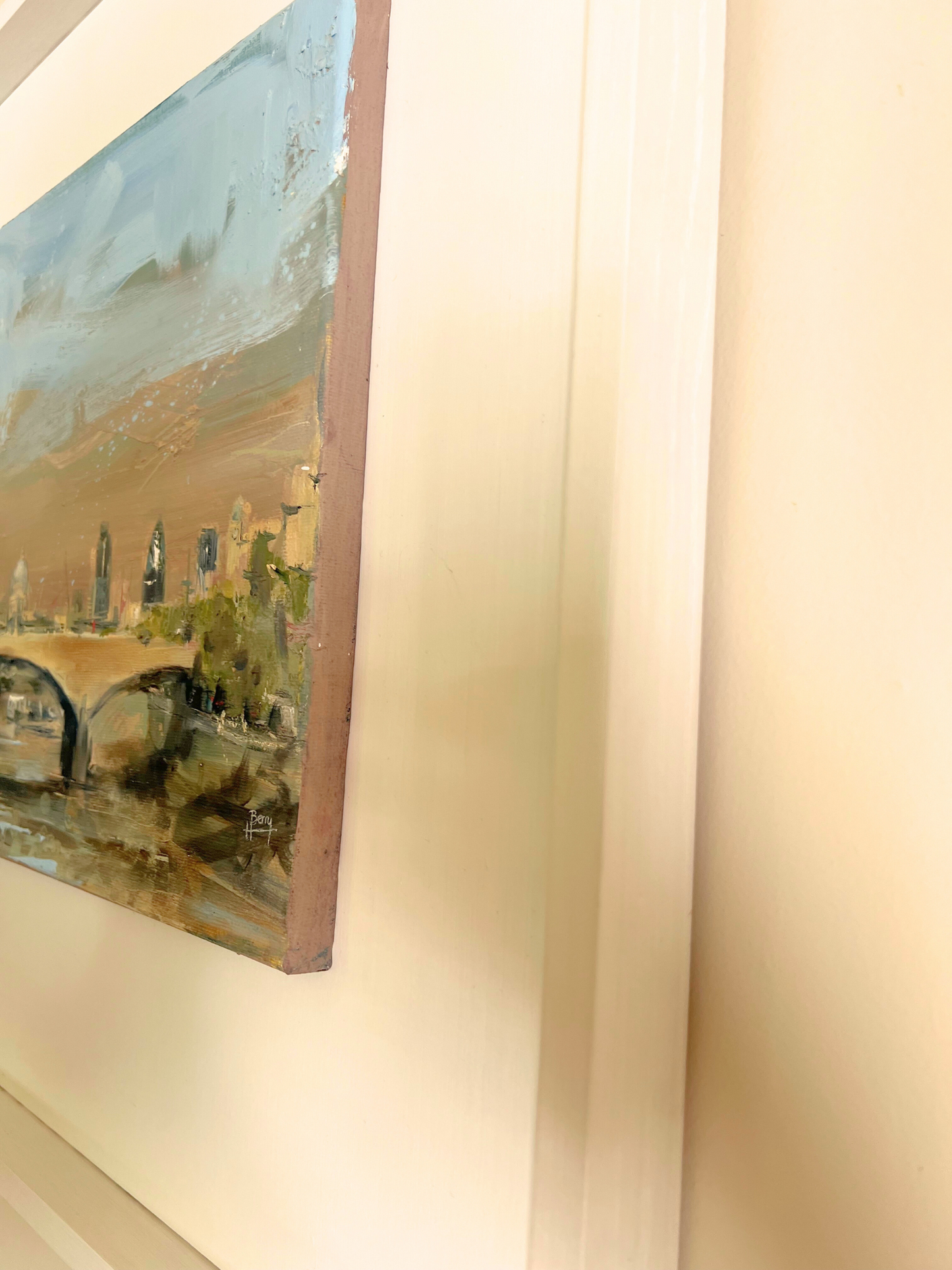 A Bright Brown Sky, Hester Berry, British, oil on canvas