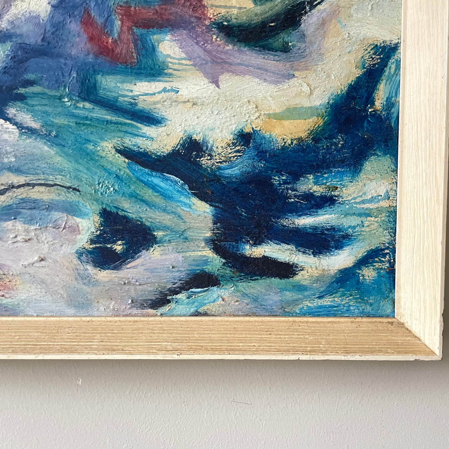 Abstract in Blue, British (circa 1950), oil on canvas