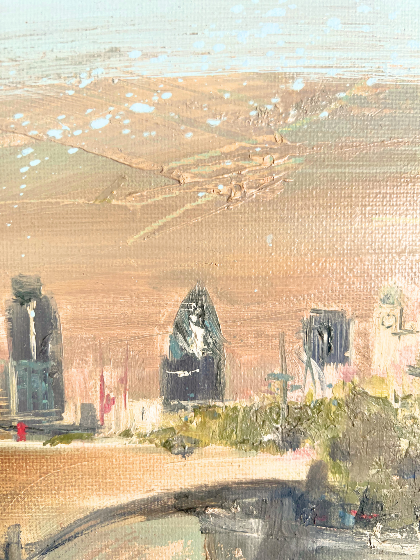 A Bright Brown Sky, Hester Berry, British, oil on canvas