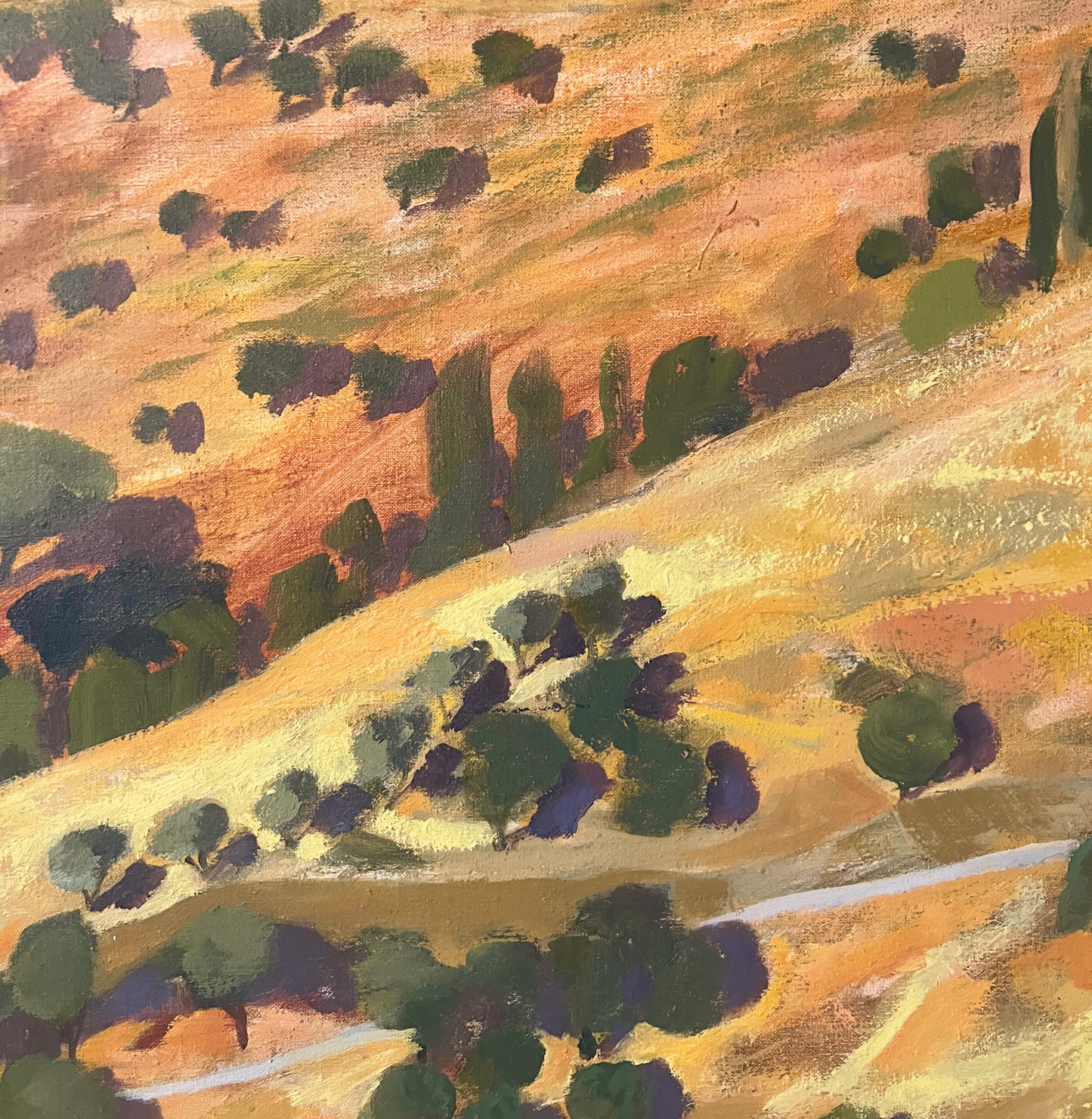 Andalusian Landscape, Brenda Hartill (1943-), British, oil on canvas,