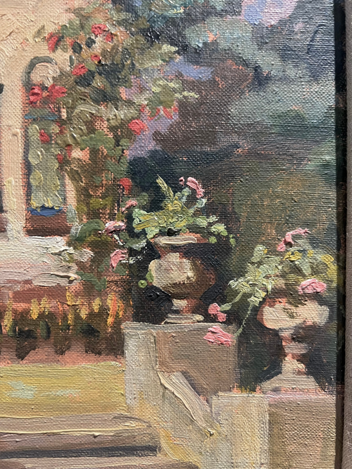 Garden House, Tessa Spencer Pryse RBA, British, oil on canvas