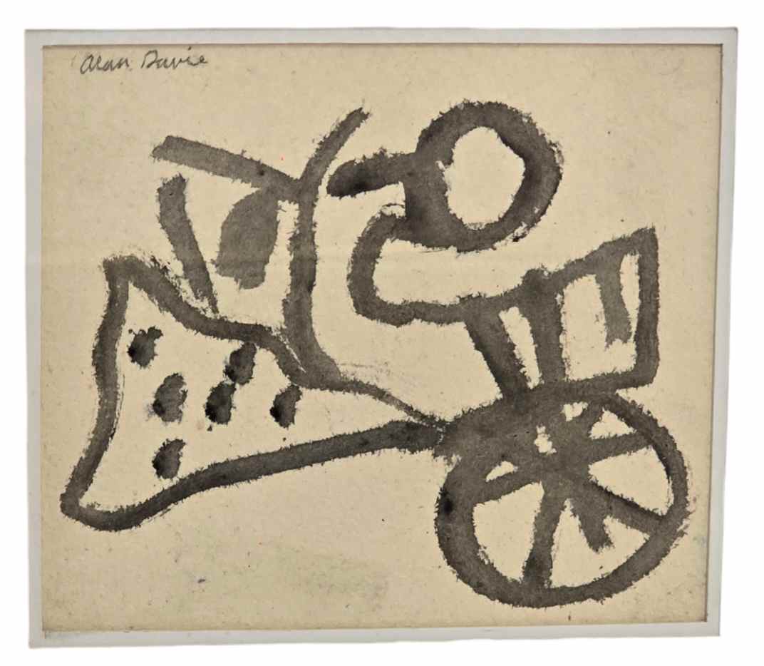 Monochrome Abstract, Alan Davie (1920-2014), British, gouache on paper,