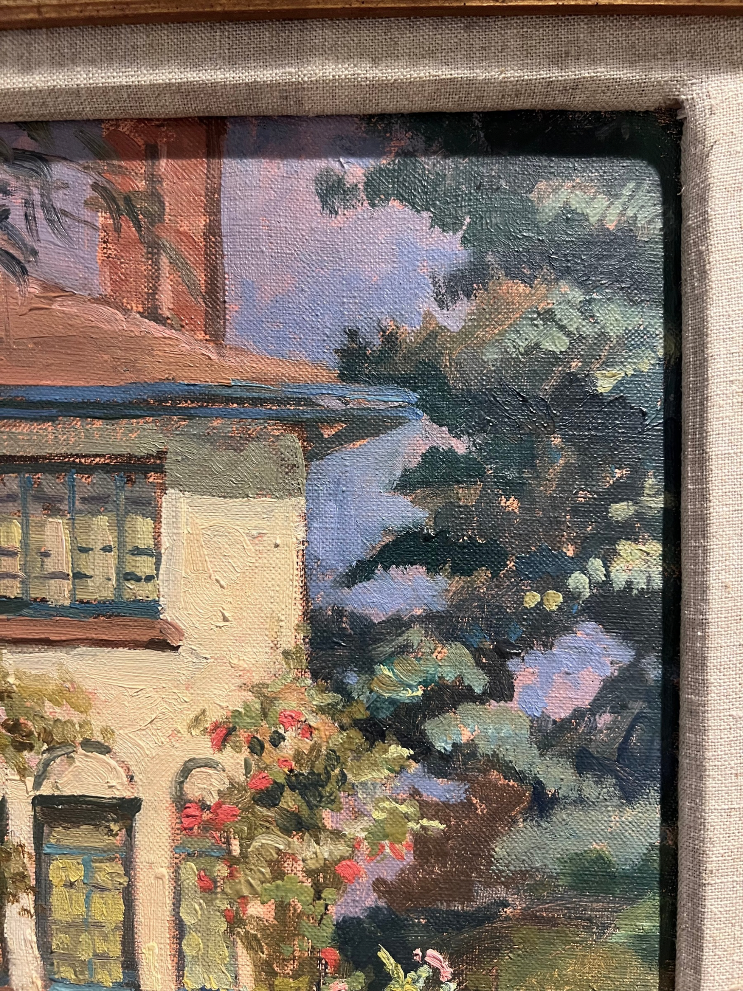 Garden House, Tessa Spencer Pryse RBA, British, oil on canvas