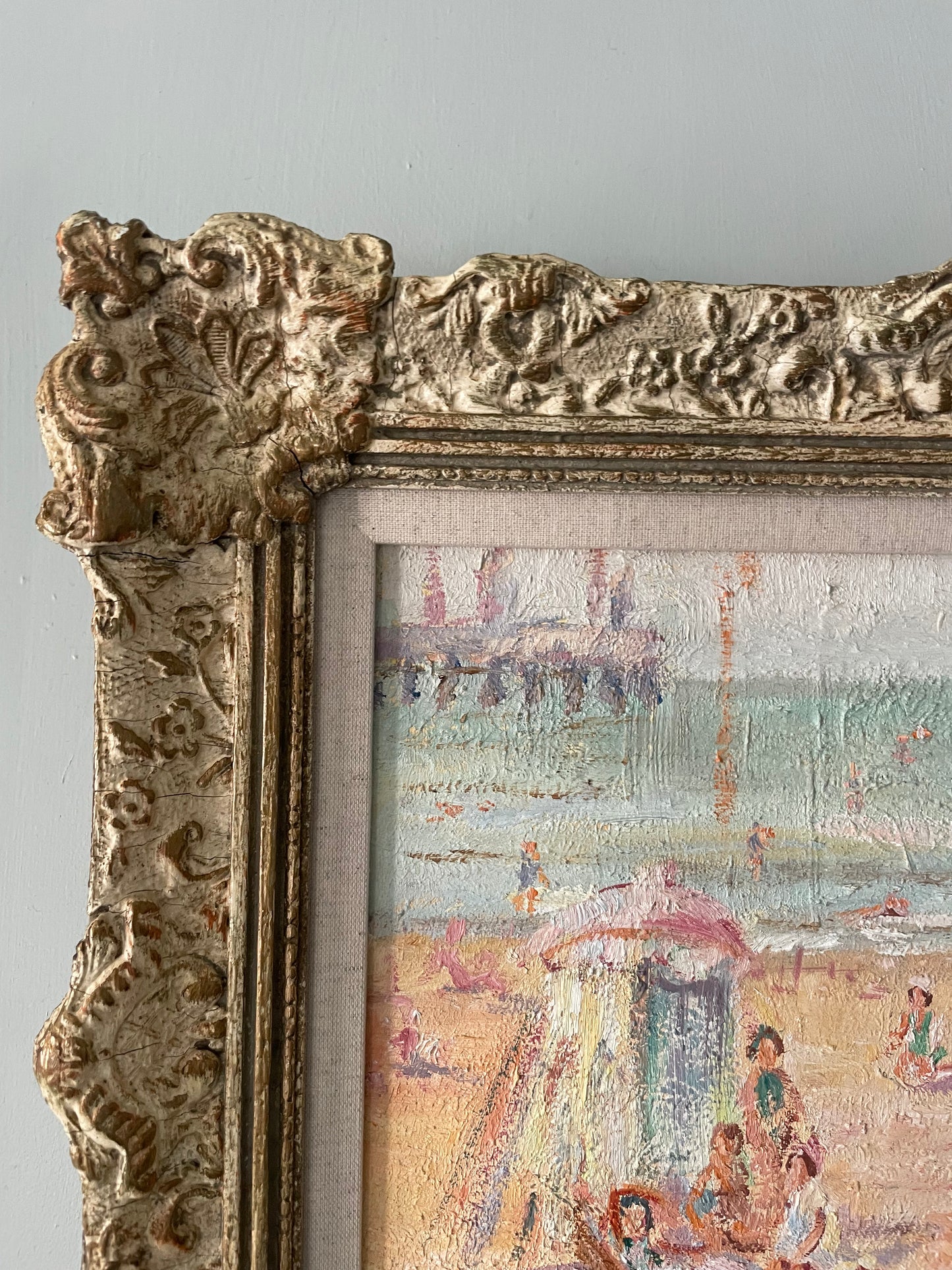 Beach Scene, Maurice Blockley, British, oil on board