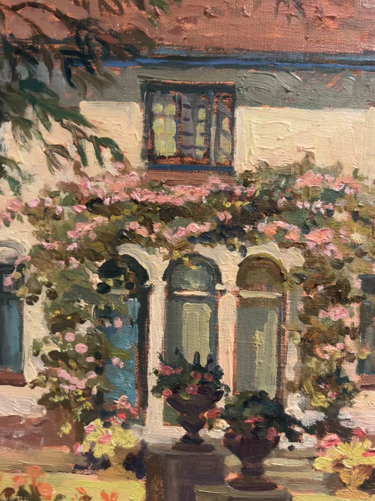 Garden House, Tessa Spencer Pryse RBA, British, oil on canvas
