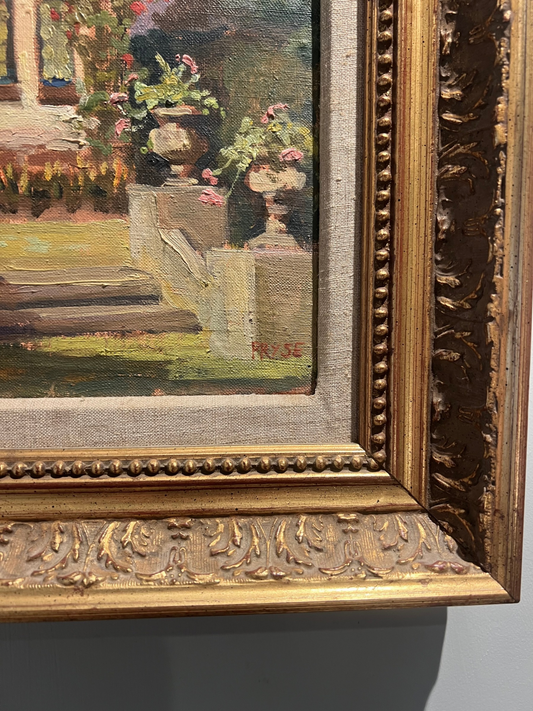 Garden House, Tessa Spencer Pryse RBA, British, oil on canvas