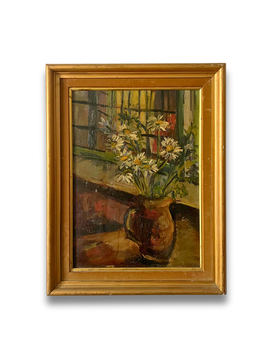 Still Life with Daisies (20th Century), Continental School, oil on canvas