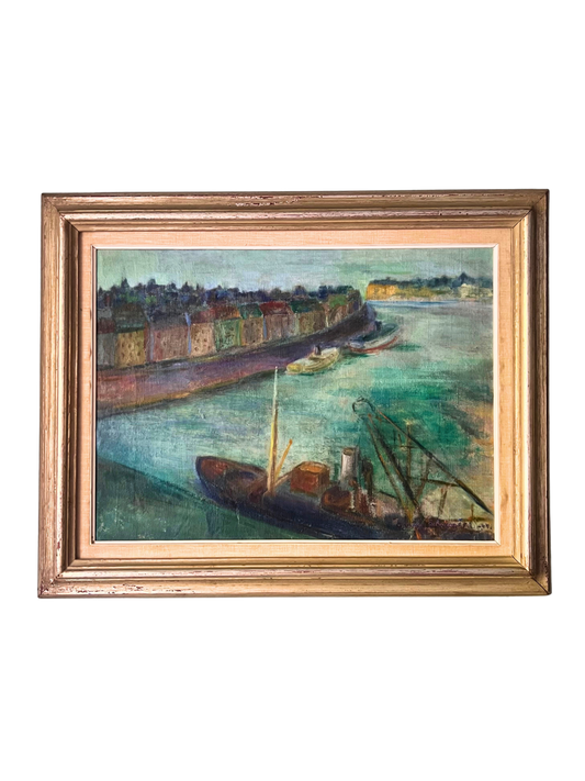 View from Isaac’s Studio, Skeppsbron (1944) Annica Börjegärd, Swedish, Oil on Canvas