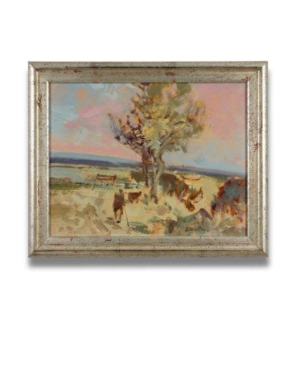 Landscape at Dusk, William Dealtry (1915–2007), British, oil on board