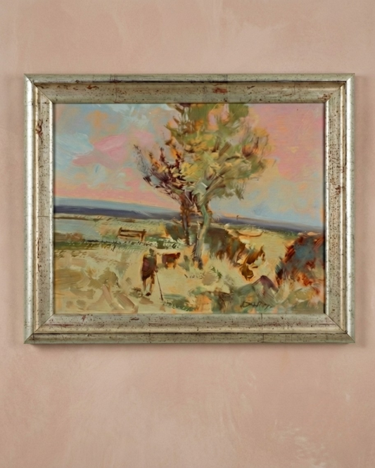 Landscape at Dusk, William Dealtry (1915–2007), British, oil on board