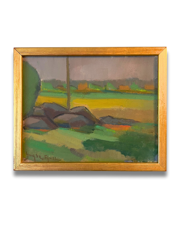 Landscape, Yngve Andersson, Swedish, oil on canvas, signed